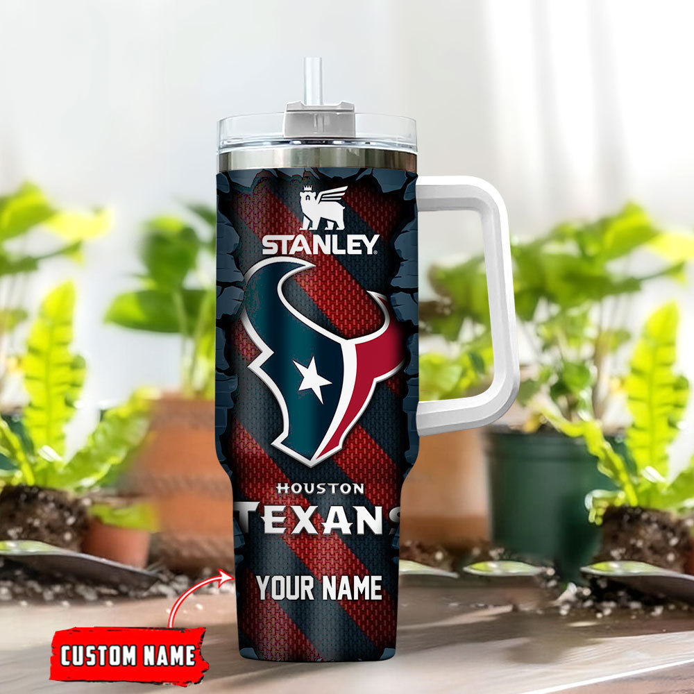 Houston Texans NFL Custom Stanley Cup 40 oz 30 oz Tumbler With Handle