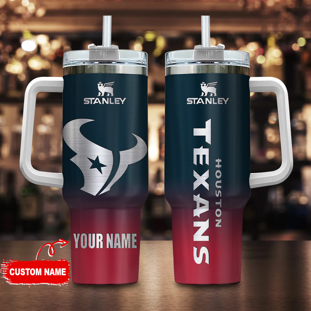 Houston Texans NFL Custom Stanley Cup 40 oz 30 oz Tumbler With Handle