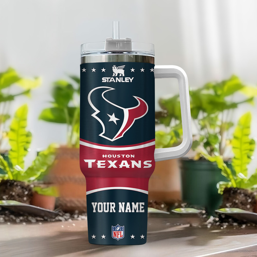 Houston Texans NFL Custom Stanley Cup 40 oz 30 oz Tumbler With Handle