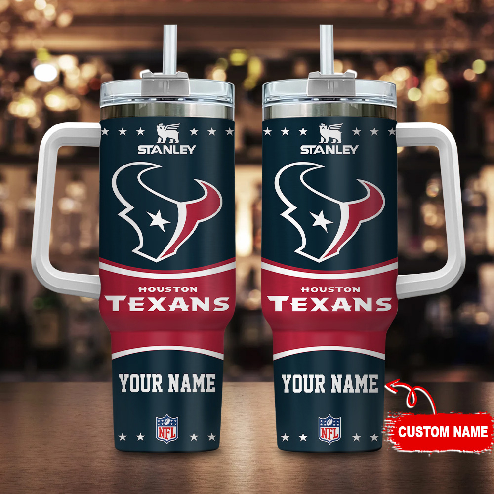 Houston Texans NFL Custom Stanley Cup 40 oz 30 oz Tumbler With Handle