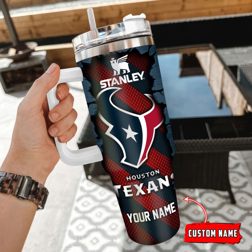 Houston Texans NFL Custom Stanley Cup 40 oz 30 oz Tumbler With Handle
