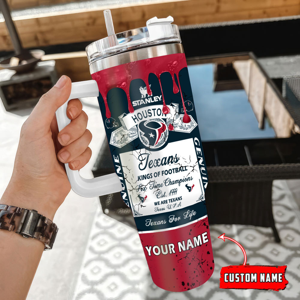 Houston Texans NFL Kings Of Football Custom Stanley Cup 40 oz 30 oz Tumbler With Handle