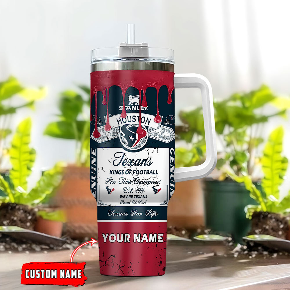 Houston Texans NFL Kings Of Football Custom Stanley Cup 40 oz 30 oz Tumbler With Handle