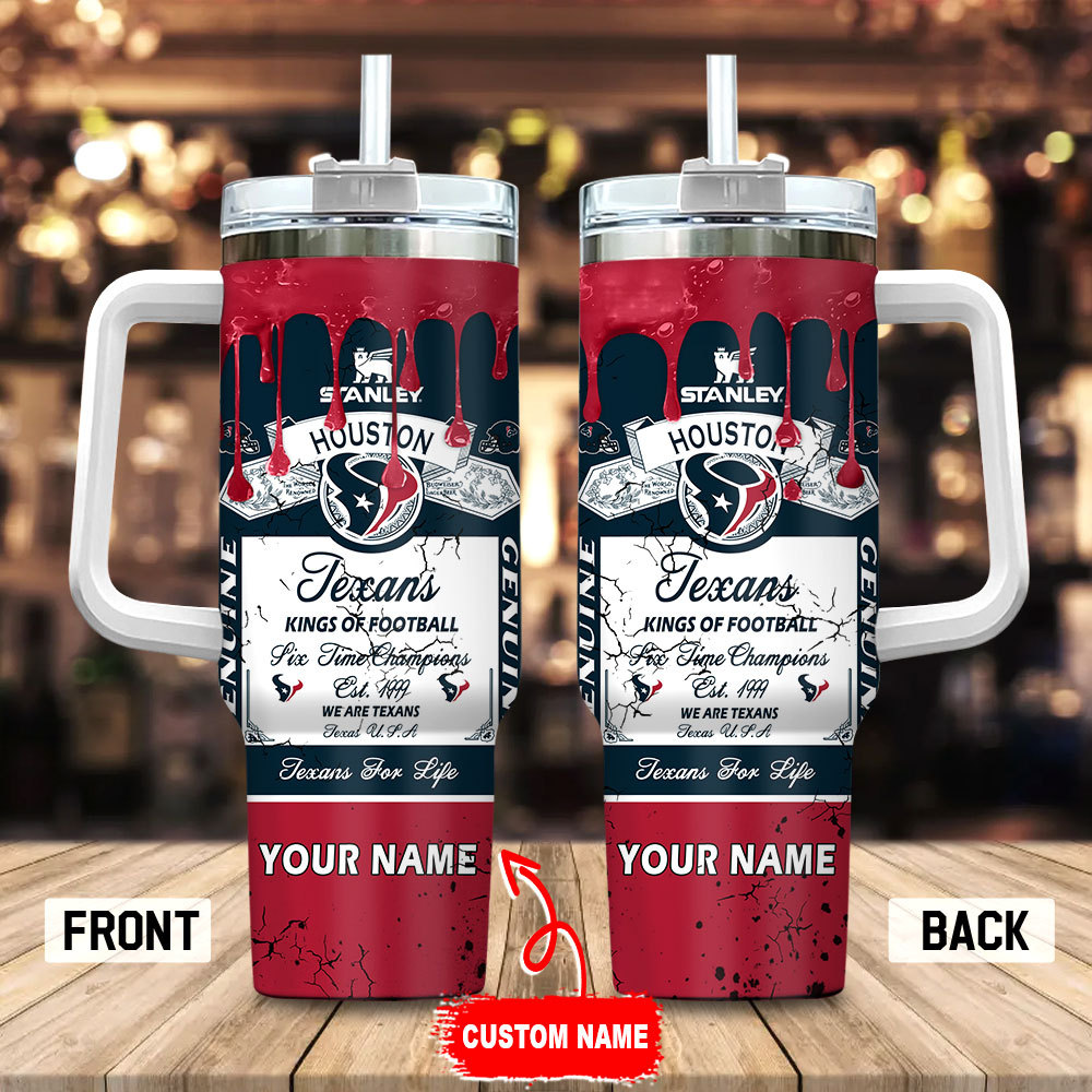 Houston Texans NFL Kings Of Football Custom Stanley Cup 40 oz 30 oz Tumbler With Handle