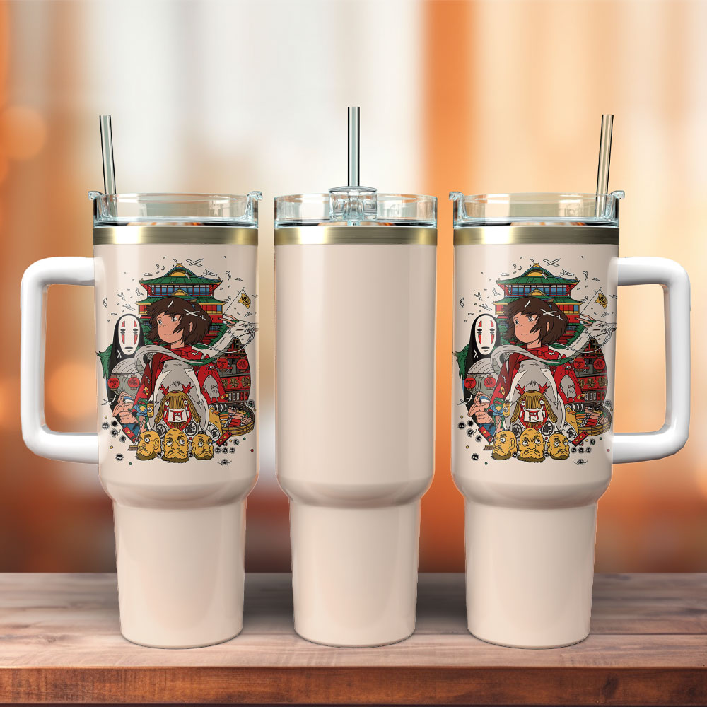 Howl's Moving Castle Anime Custom Stanley Cup 40 oz 30 oz Tumbler With Handle