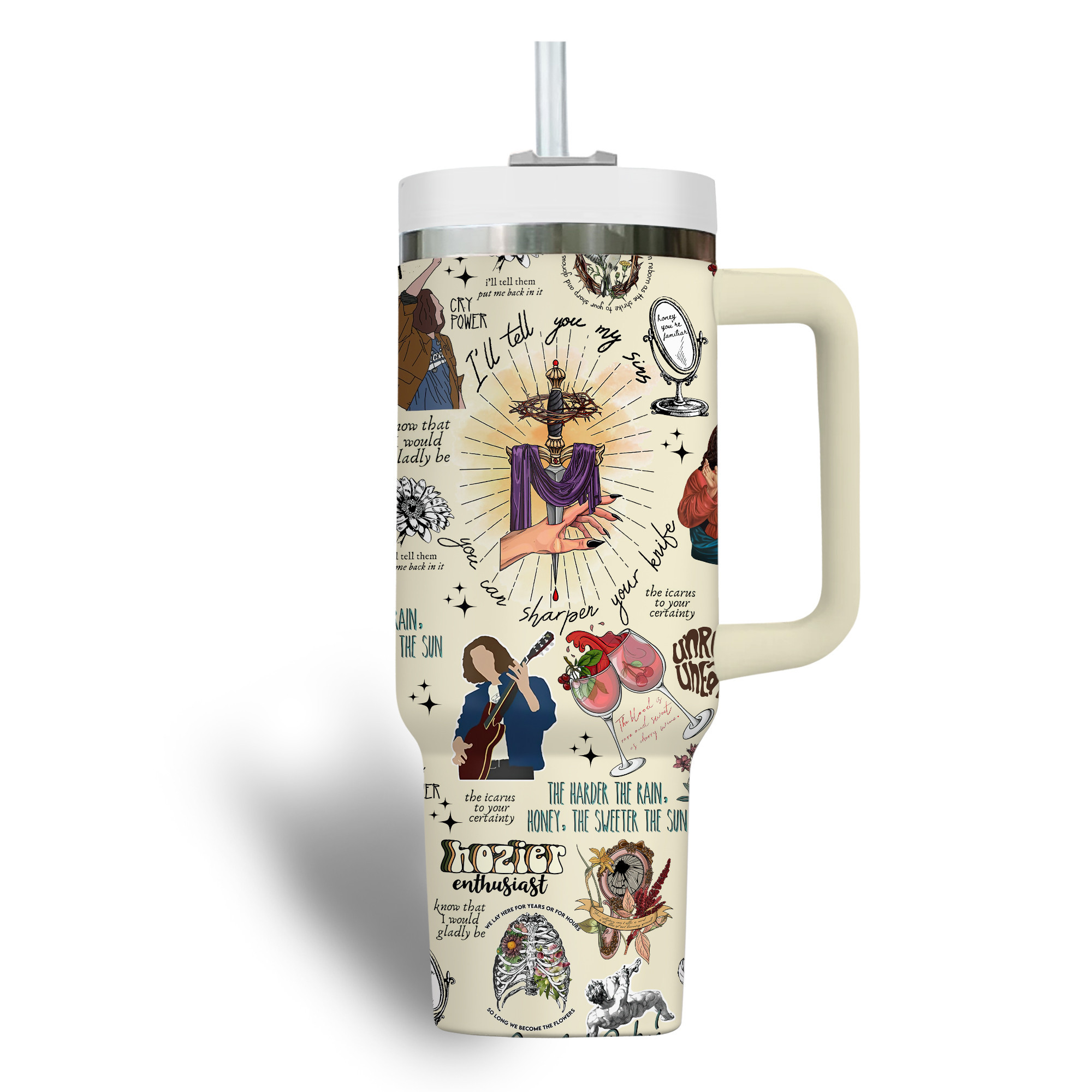 Hozier Music Custom Stanley Cup 40 oz 30 oz Tumbler With Handle