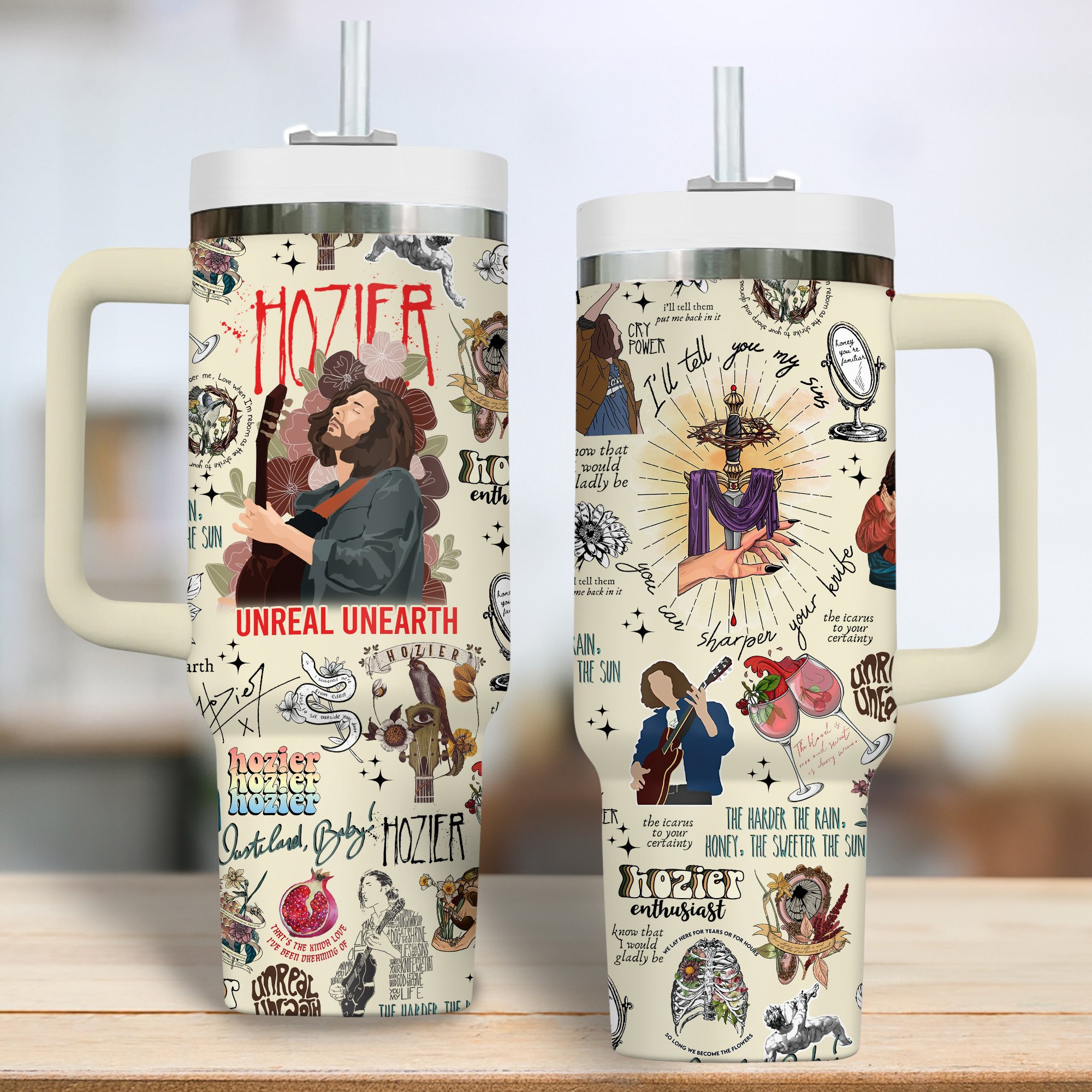 Hozier Music Custom Stanley Cup 40 oz 30 oz Tumbler With Handle