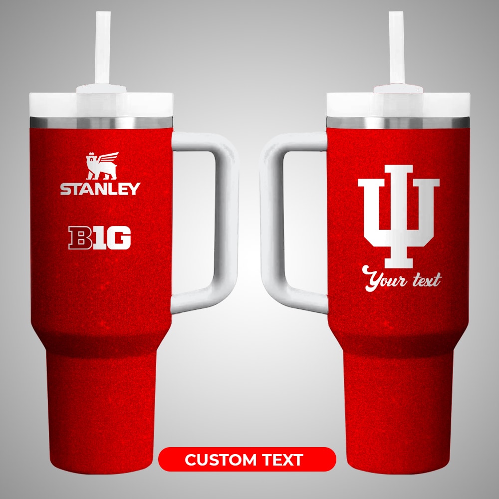 Indiana Hoosiers NCAA Custom Stanley Cup 40 oz 30 oz Tumbler With Handle