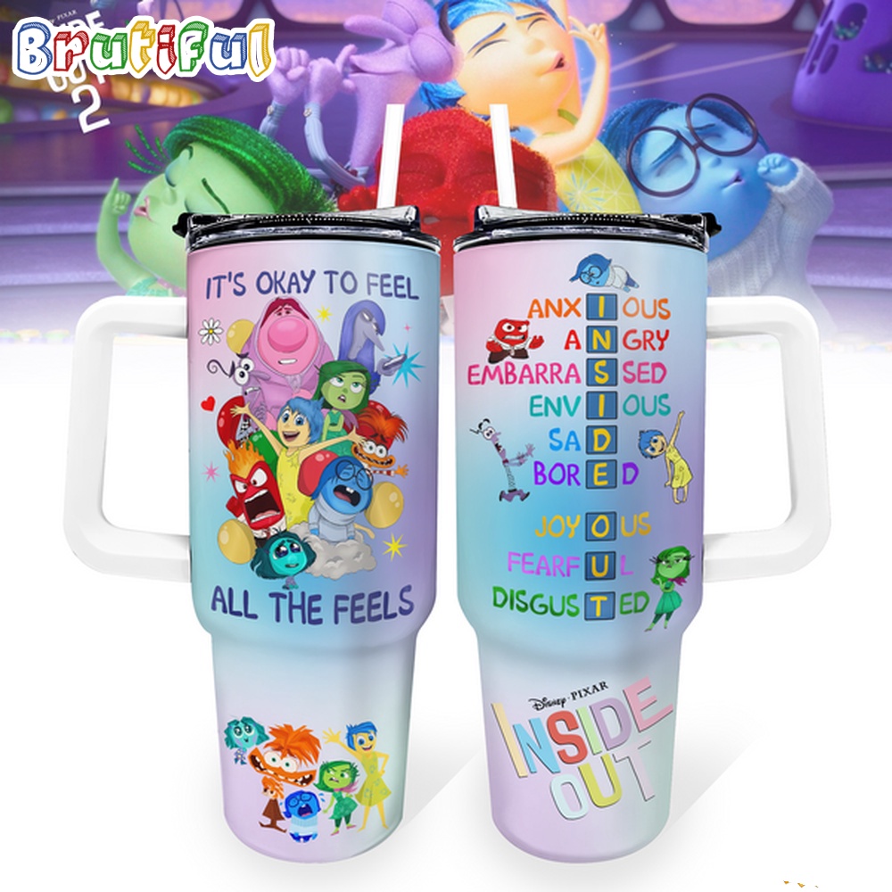 Inside Out Movies Custom Stanley Cup 40 oz 30 oz Tumbler With Handle