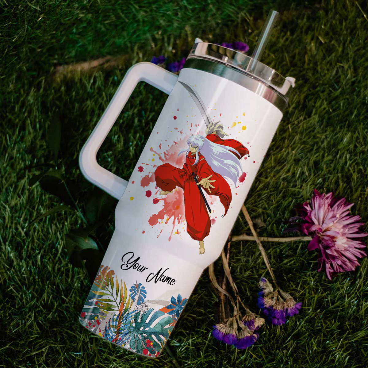 Inu Yasha Cartoon Custom Stanley Cup 40 oz 30 oz Tumbler With Handle