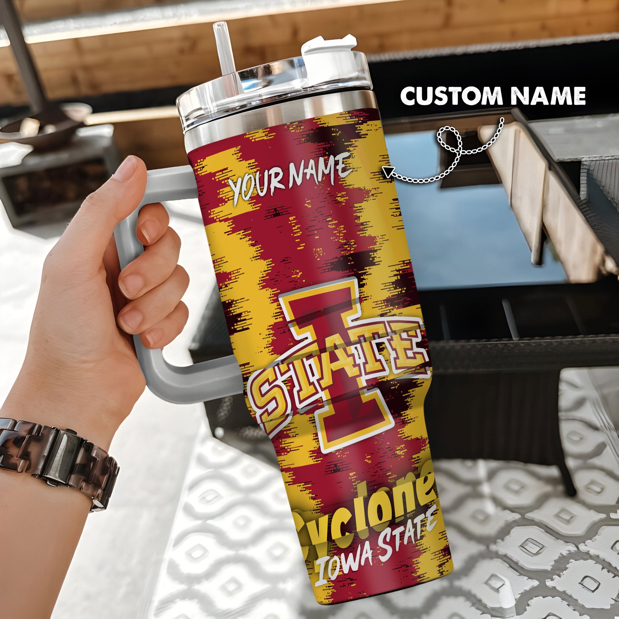Iowa State Cyclones NCAA Custom Stanley Cup 40 oz 30 oz Tumbler With Handle