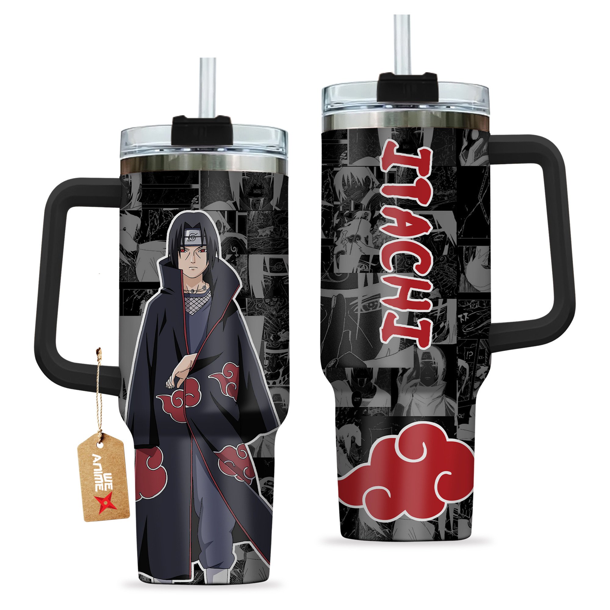 Itachi Uchiha Naruto Anime Custom Stanley Cup 40 oz 30 oz Tumbler With Handle