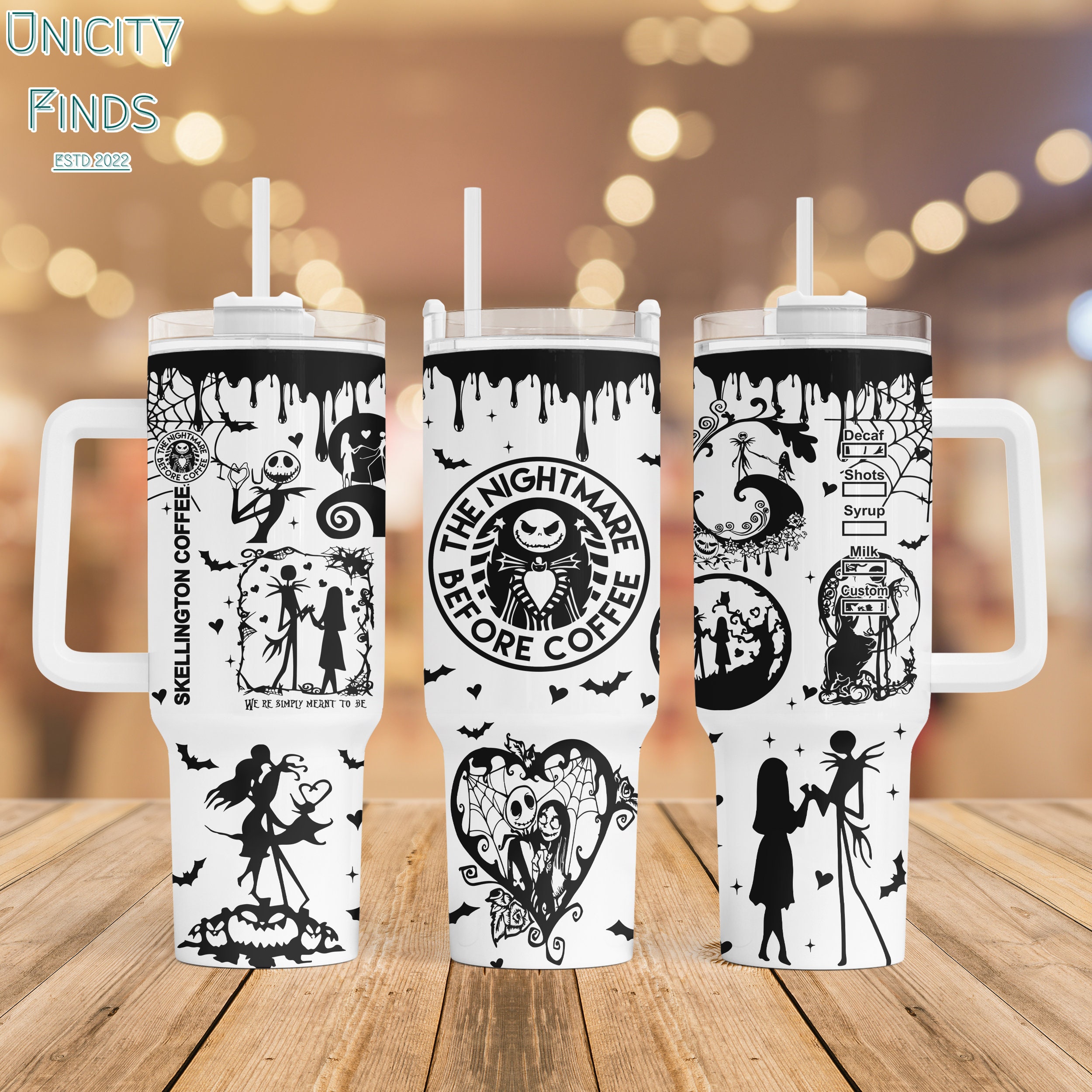 Jack Skellington The Nightmare Before Christmas Cartoon Custom Stanley Cup 40 oz 30 oz Tumbler With Handle