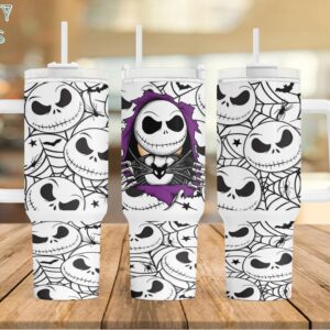 Jack Skellington The Nightmare Before Christmas Cartoon Custom Stanley Cup 40 oz 30 oz Tumbler With Handle