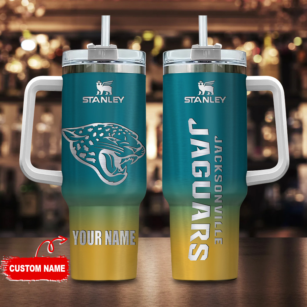 Jacksonville Jaguars NFL Custom Stanley Cup 40 oz 30 oz Tumbler With Handle