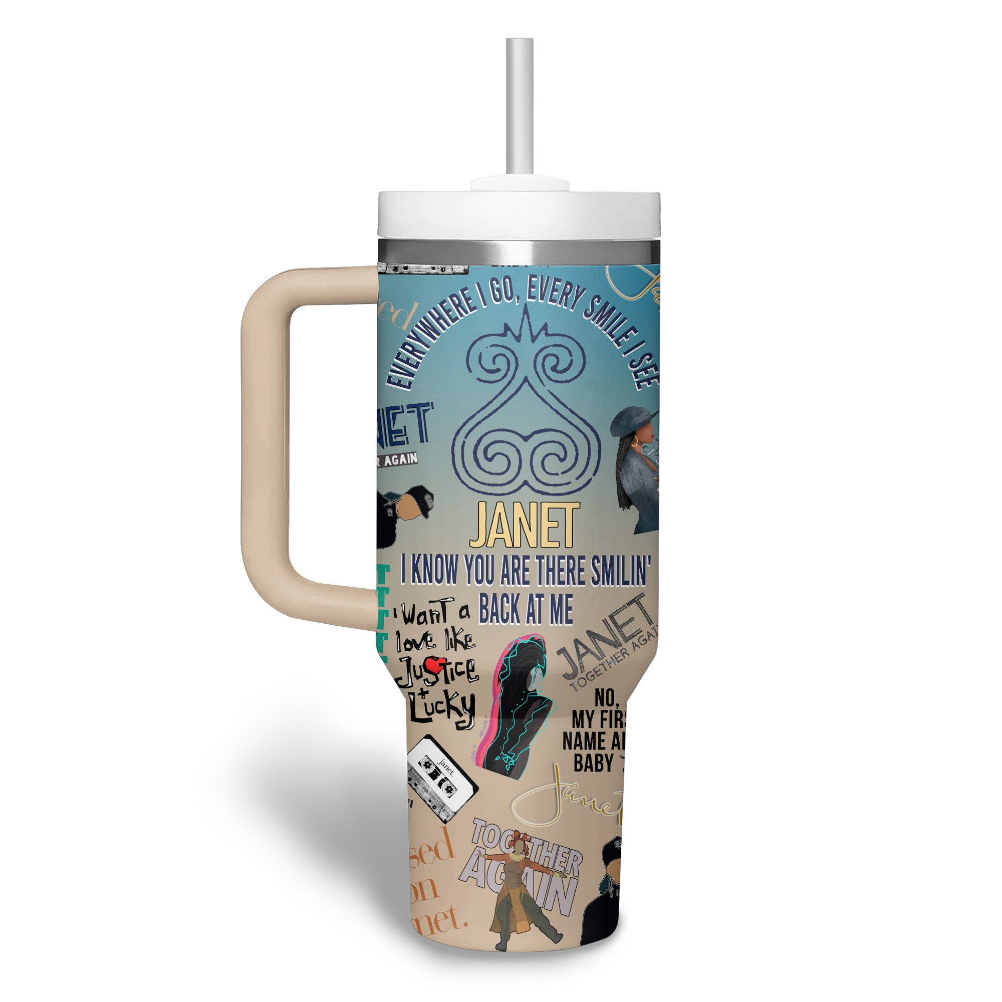Janet Jackson Music Custom Stanley Cup 40 oz 30 oz Tumbler With Handle