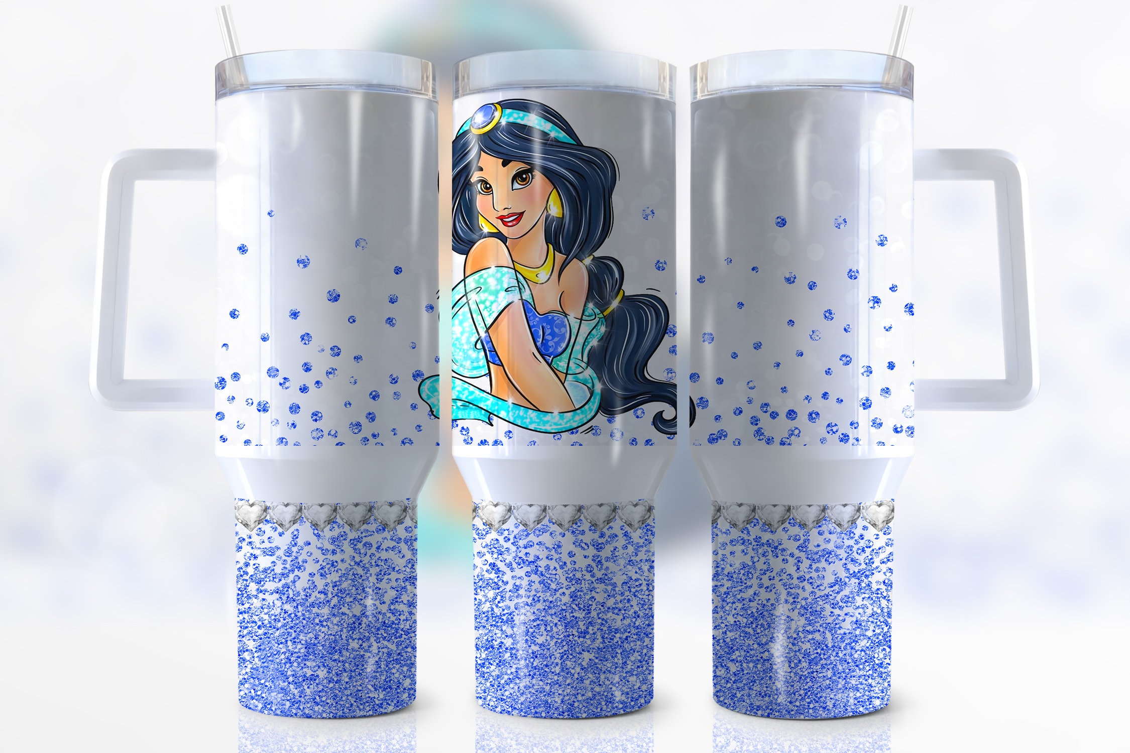 Jasmine AladdinDisney Cartoon Custom Stanley Cup 40 oz 30 oz Tumbler With Handle