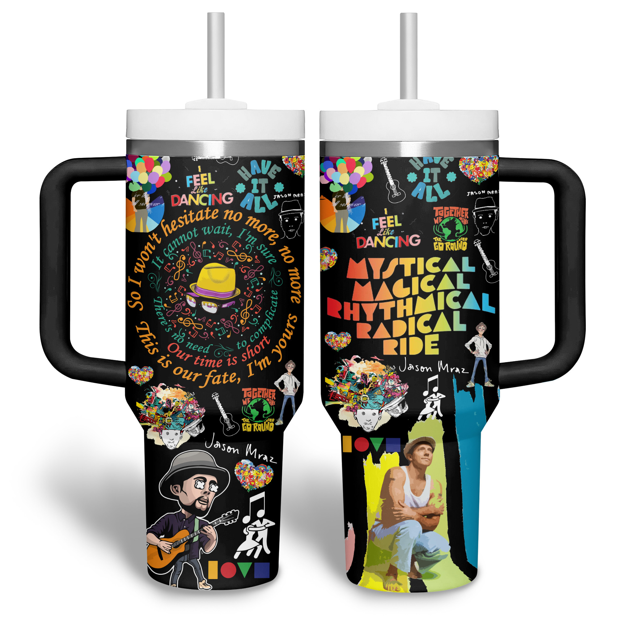 Jason Mraz Music Custom Stanley Cup 40 oz 30 oz Tumbler With Handle