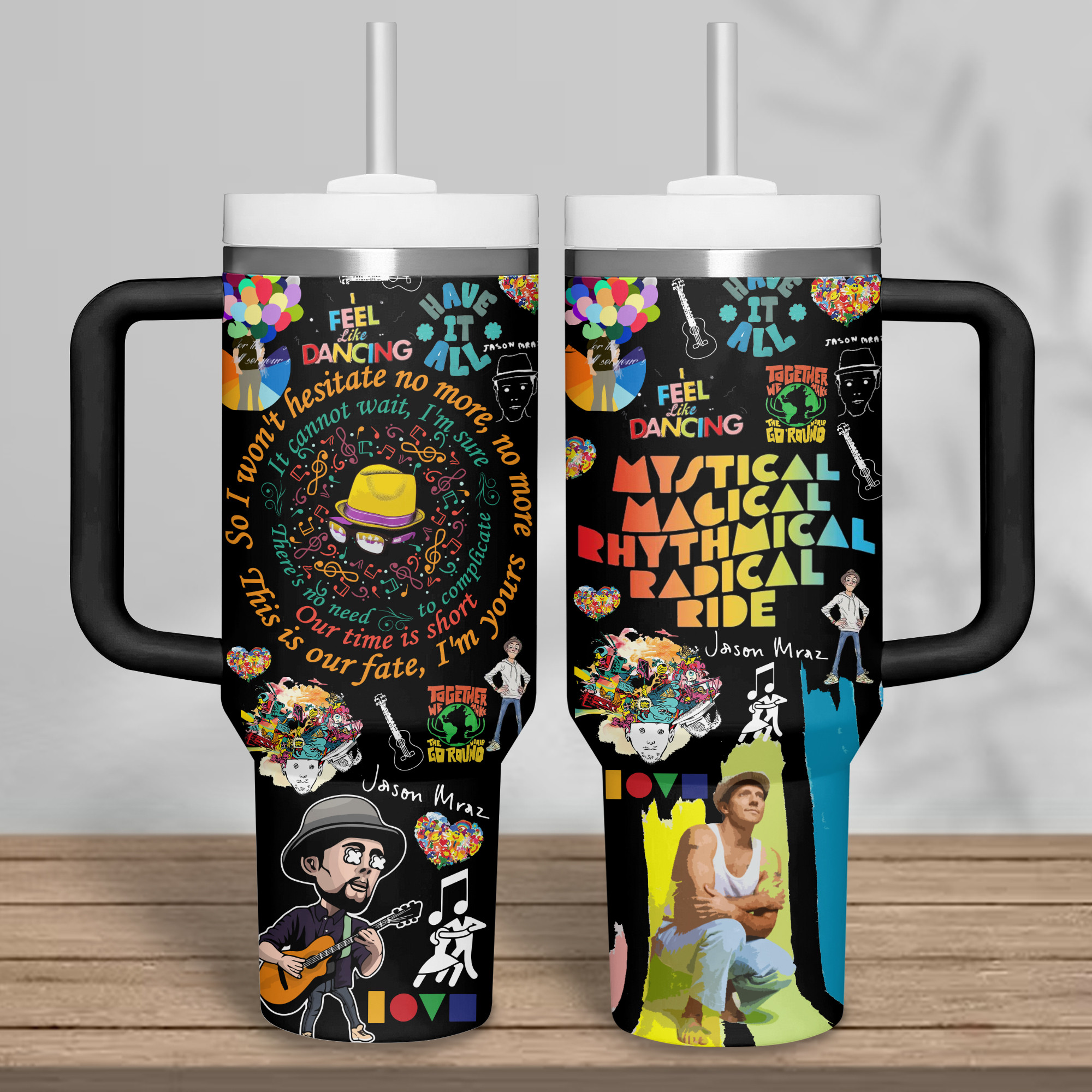 Jason Mraz Music Custom Stanley Cup 40 oz 30 oz Tumbler With Handle