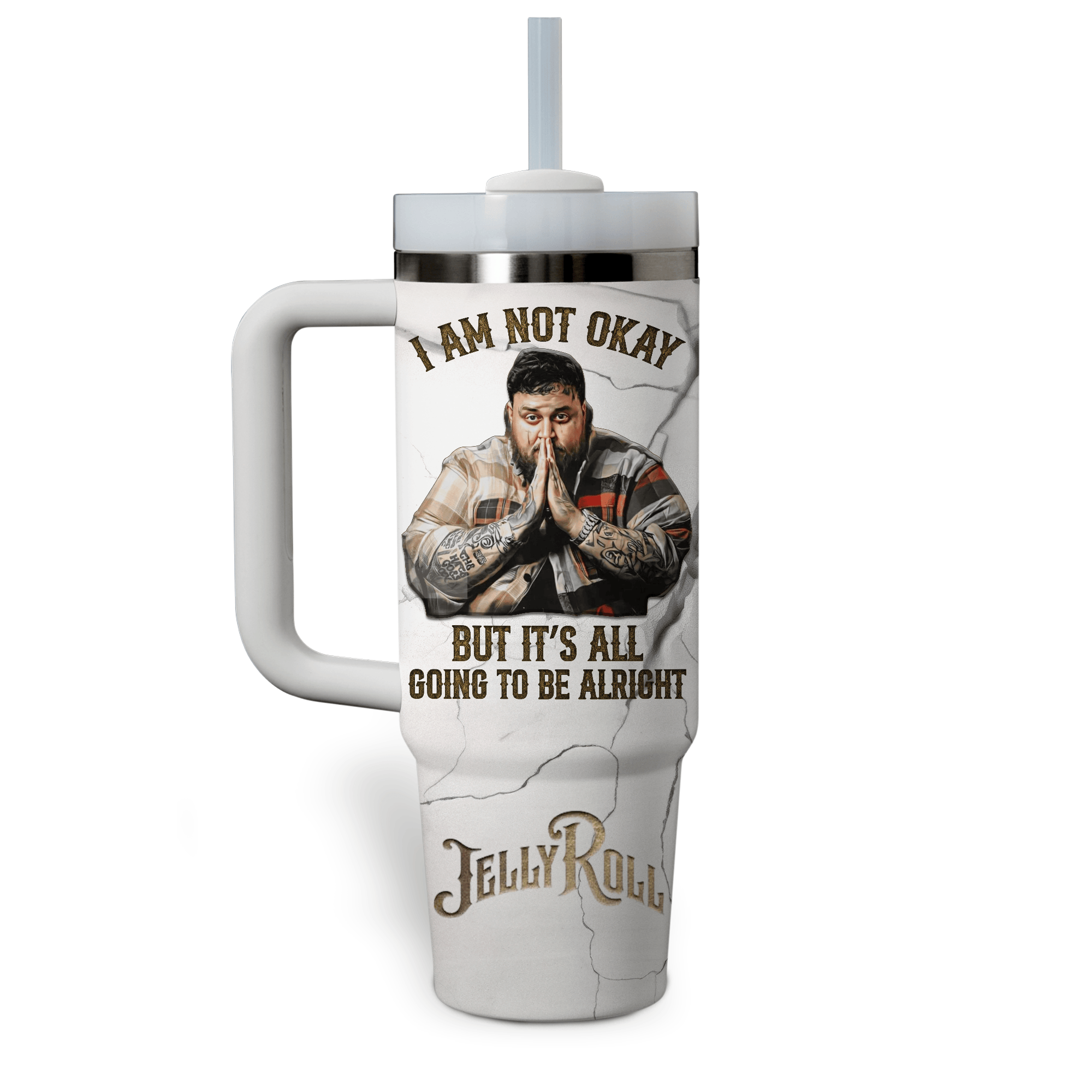 Jelly Roll Music Custom Stanley Cup 40 oz 30 oz Tumbler With Handle
