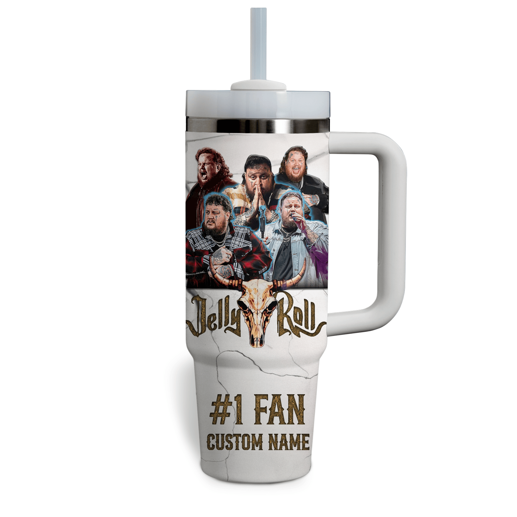 Jelly Roll Music Custom Stanley Cup 40 oz 30 oz Tumbler With Handle