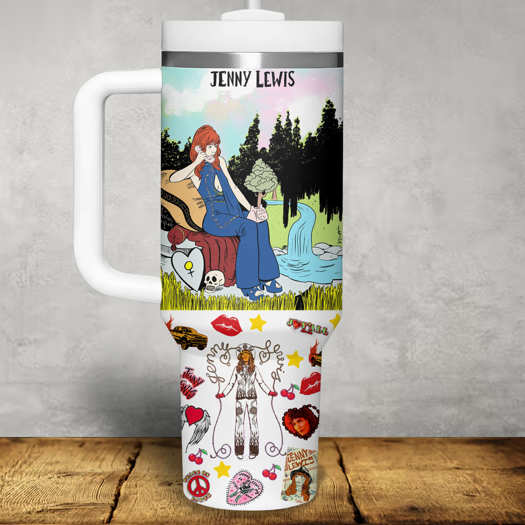 Jenny Lewis Music Custom Stanley Cup 40 oz 30 oz Tumbler With Handle