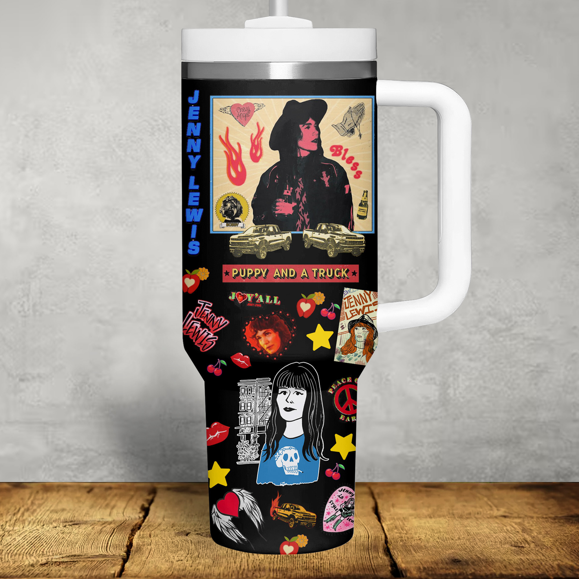 Jenny Lewis Music Custom Stanley Cup 40 oz 30 oz Tumbler With Handle