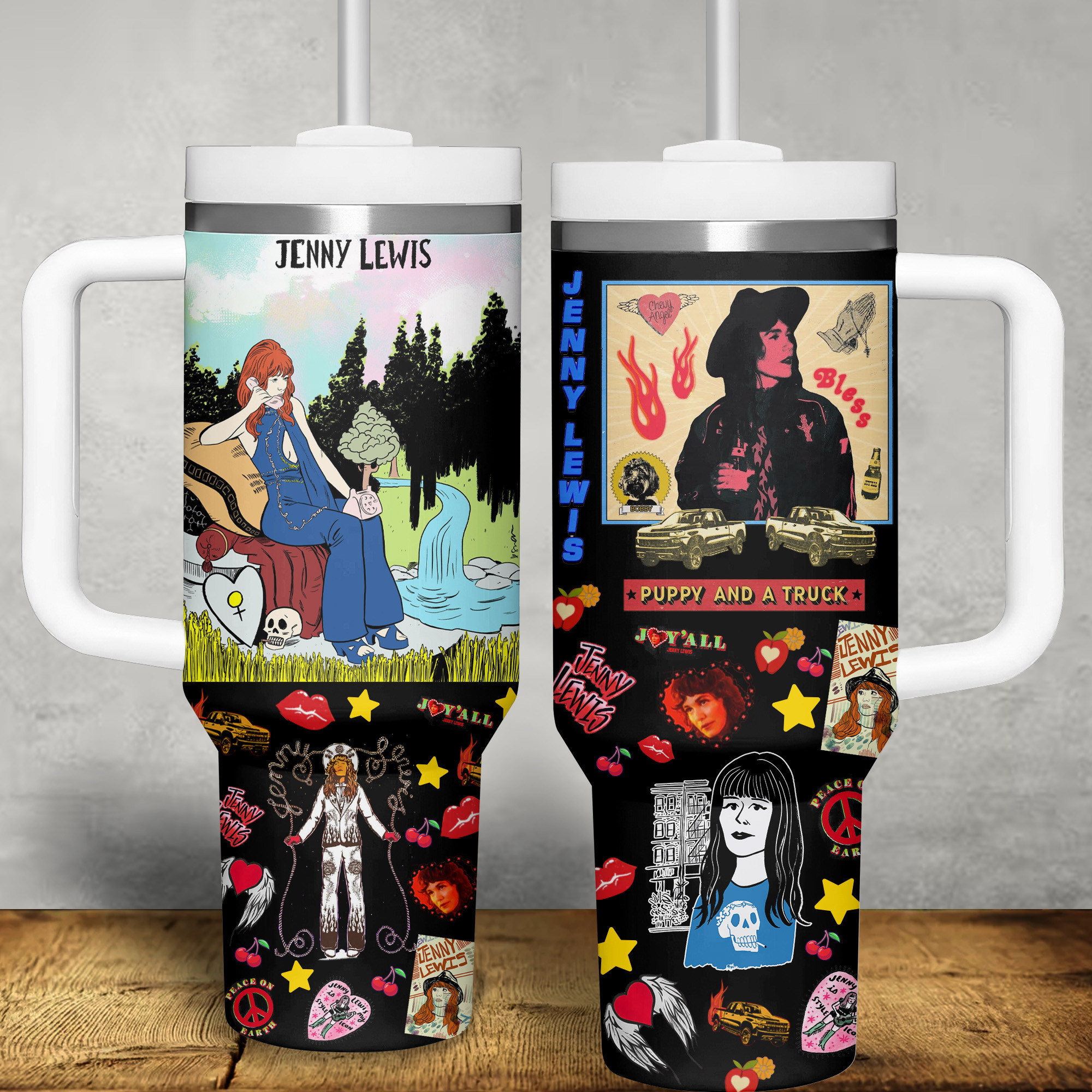 Jenny Lewis Music Custom Stanley Cup 40 oz 30 oz Tumbler With Handle