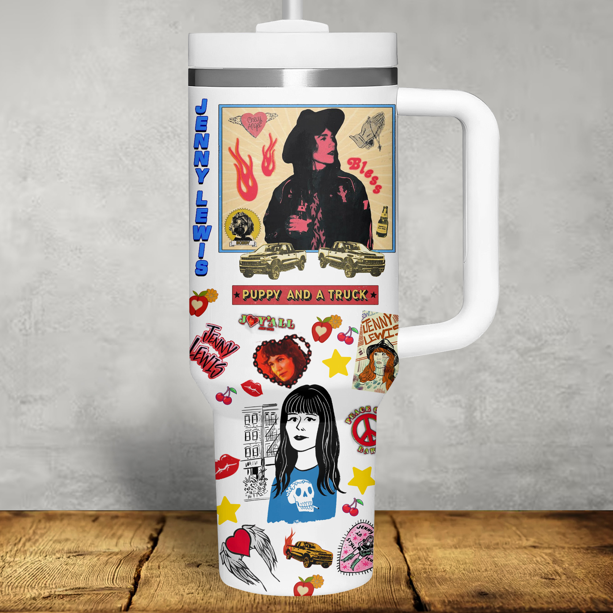 Jenny Lewis Music Custom Stanley Cup 40 oz 30 oz Tumbler With Handle