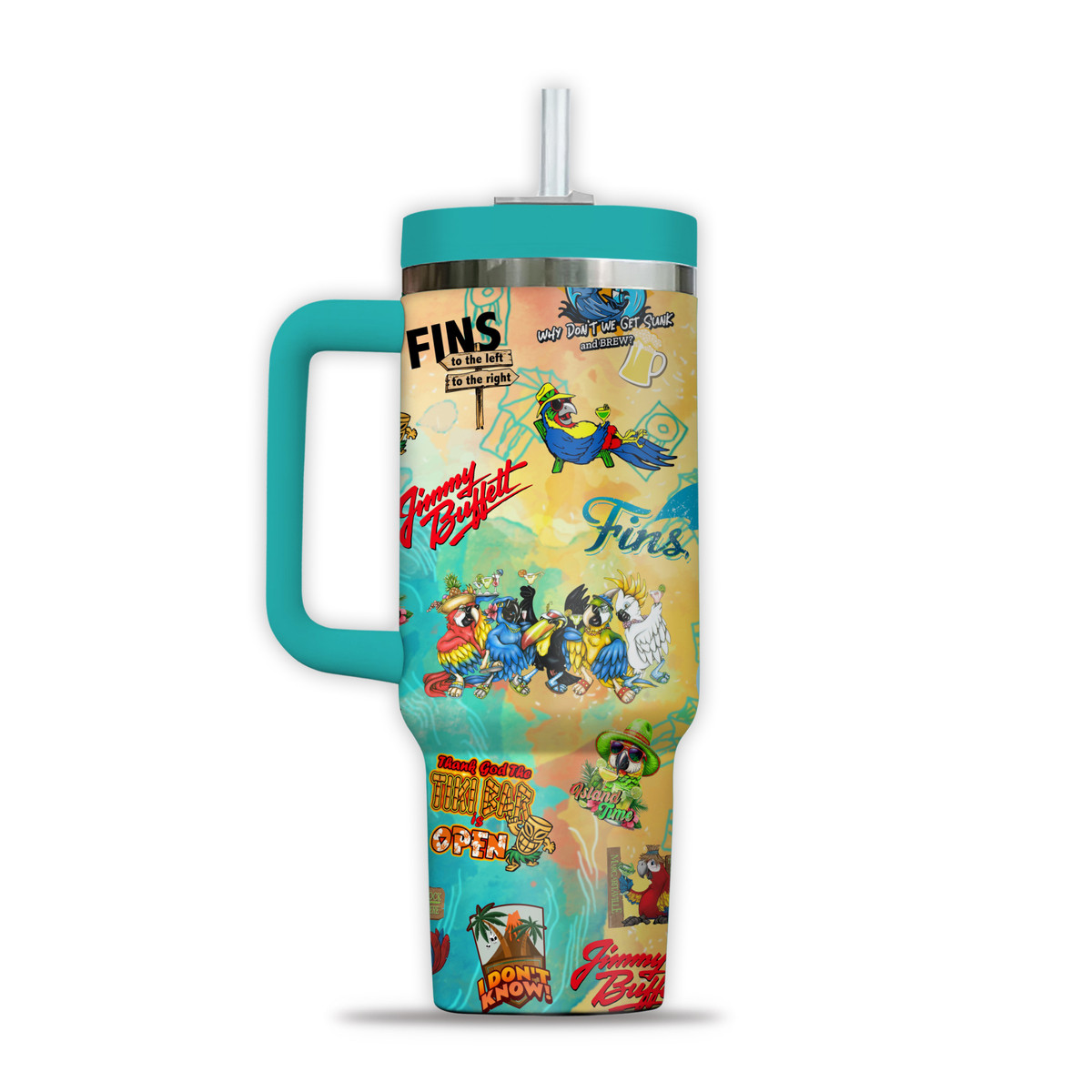 Jimmy Buffett Music Custom Stanley Cup 40 oz 30 oz Tumbler With Handle