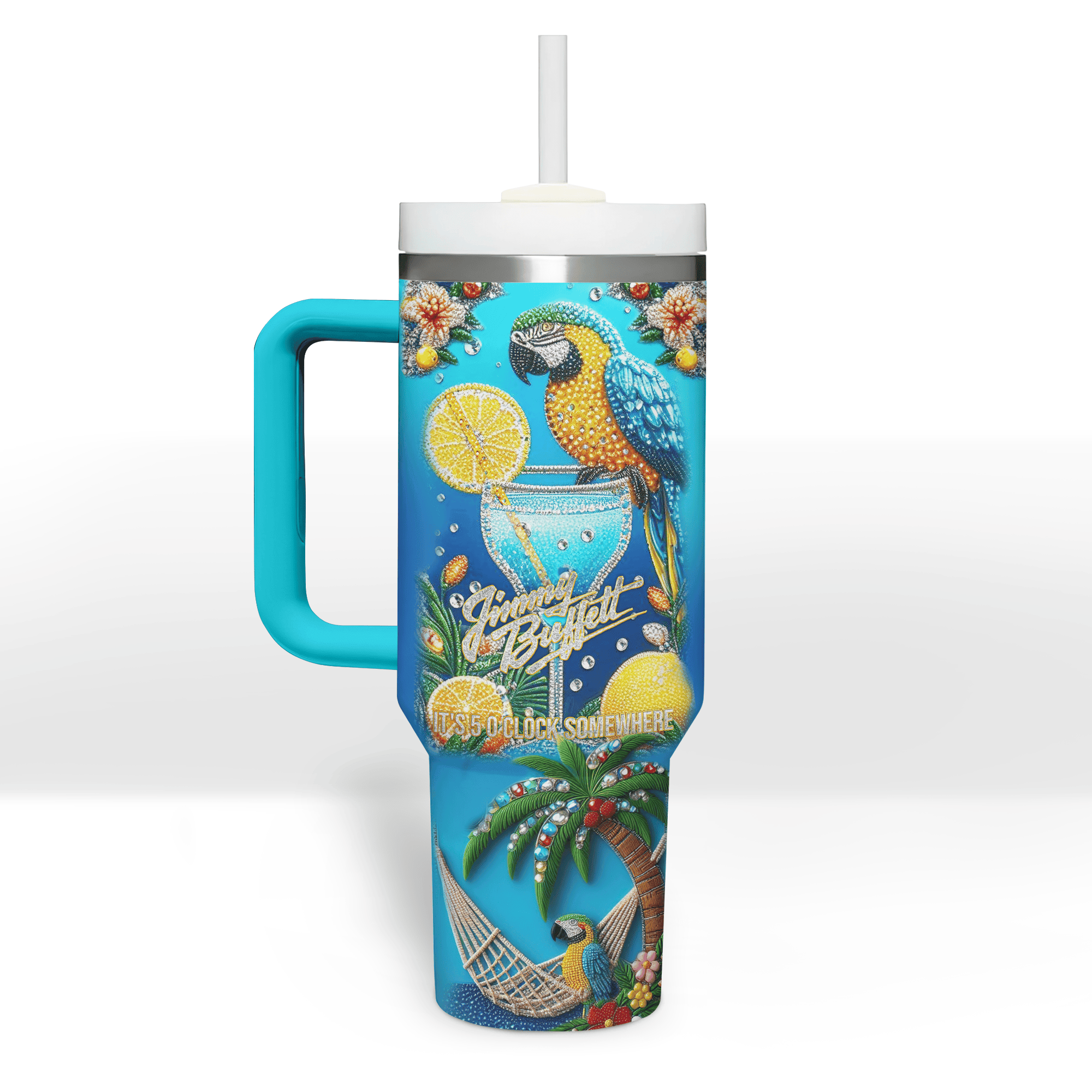 Jimmy Buffett Music Custom Stanley Cup 40 oz 30 oz Tumbler With Handle