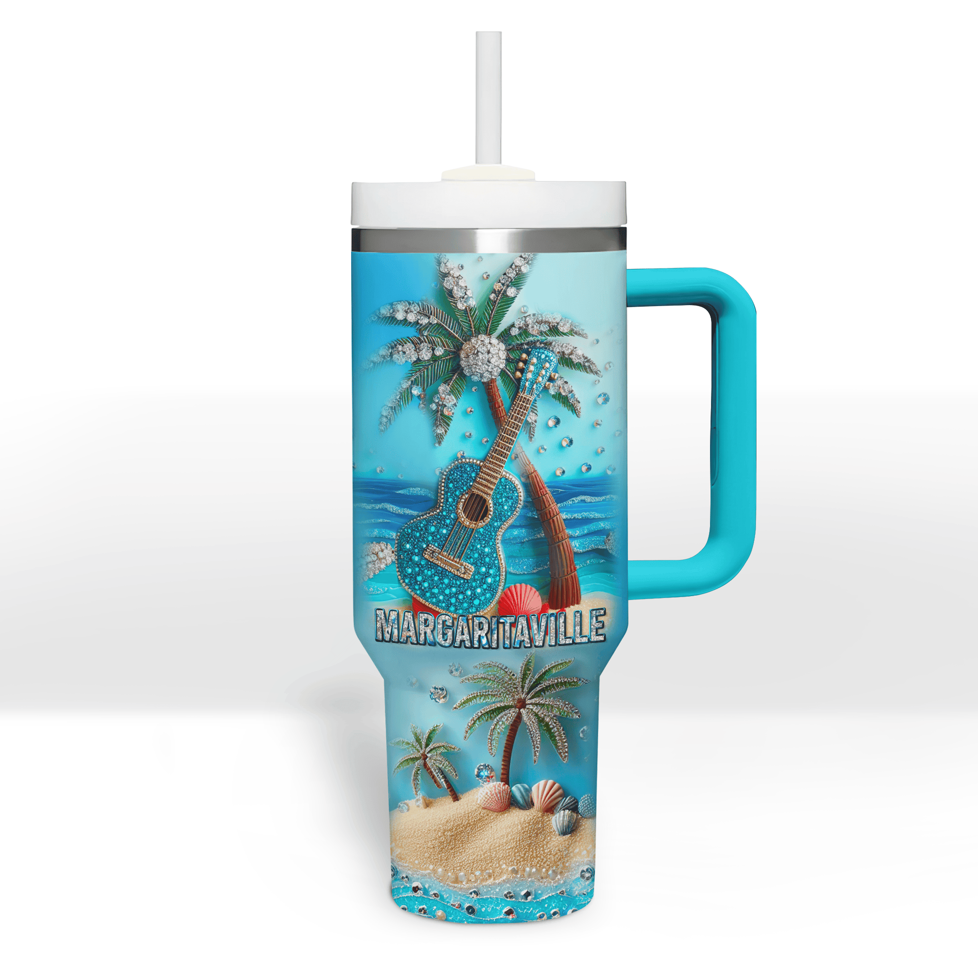 Jimmy Buffett Music Custom Stanley Cup 40 oz 30 oz Tumbler With Handle