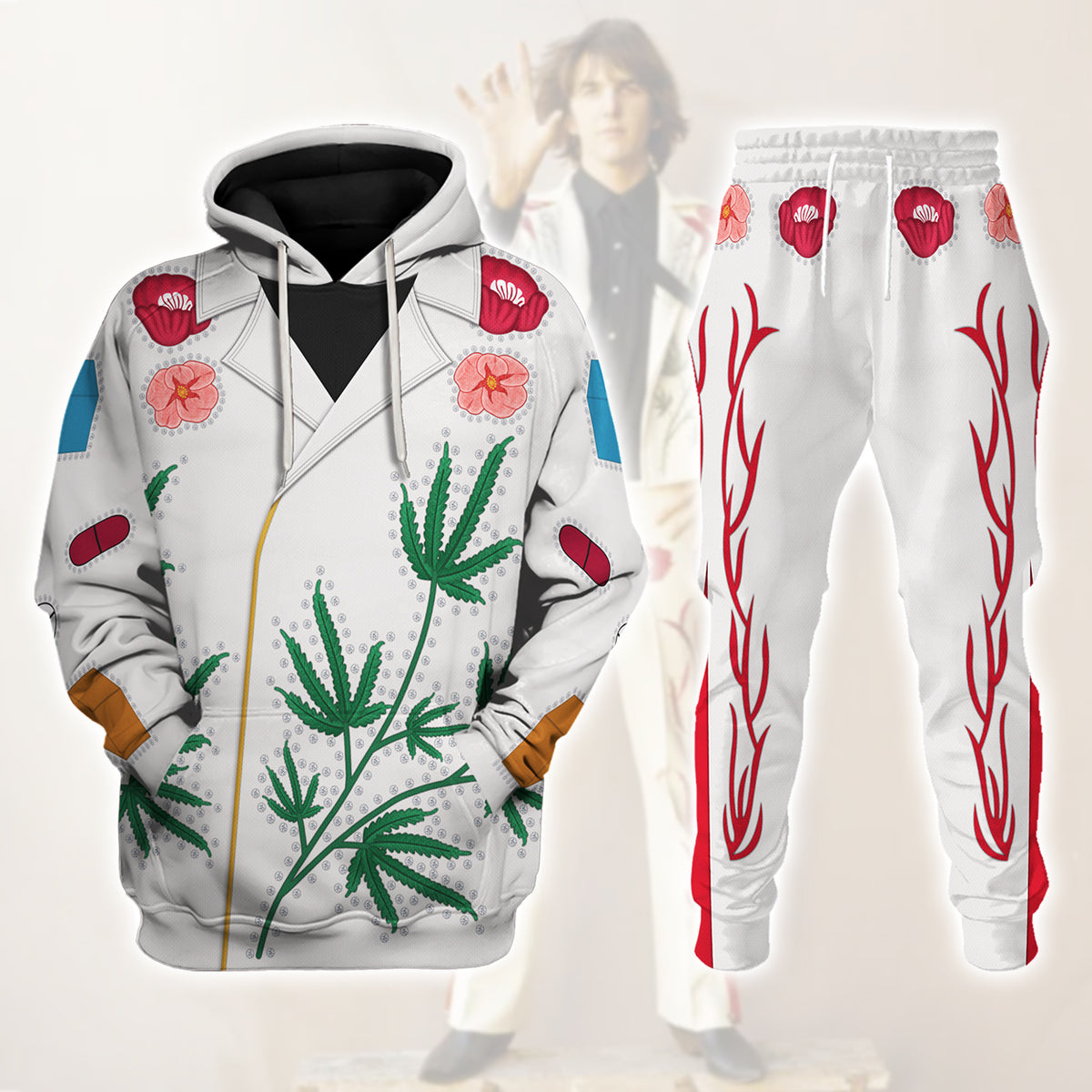 Jimmy Page Gram Parsons Suit Costume Hoodie Sweatshirt T-Shirt Sweatpants Tracksuit - Stormmerch Exclusive