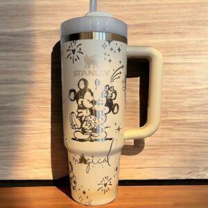 Mickey And Minnie Cartoon Custom Stanley Cup 40 oz 30 oz Tumbler With Handle