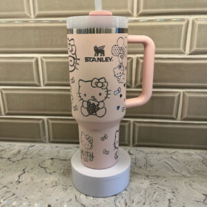 Hello Kitty Cartoon Custom Stanley Cup 40 oz 30 oz Tumbler With Handle