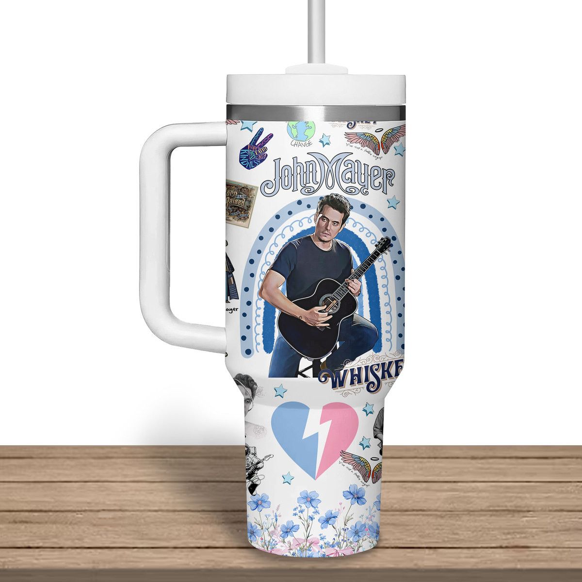 John Mayer Music Custom Stanley Cup 40 oz 30 oz Tumbler With Handle