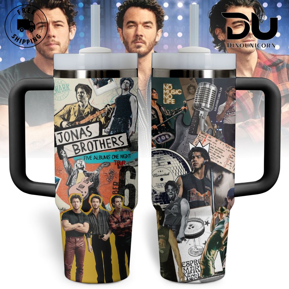 Jonas Brothers Music Custom Stanley Cup 40 oz 30 oz Tumbler With Handle
