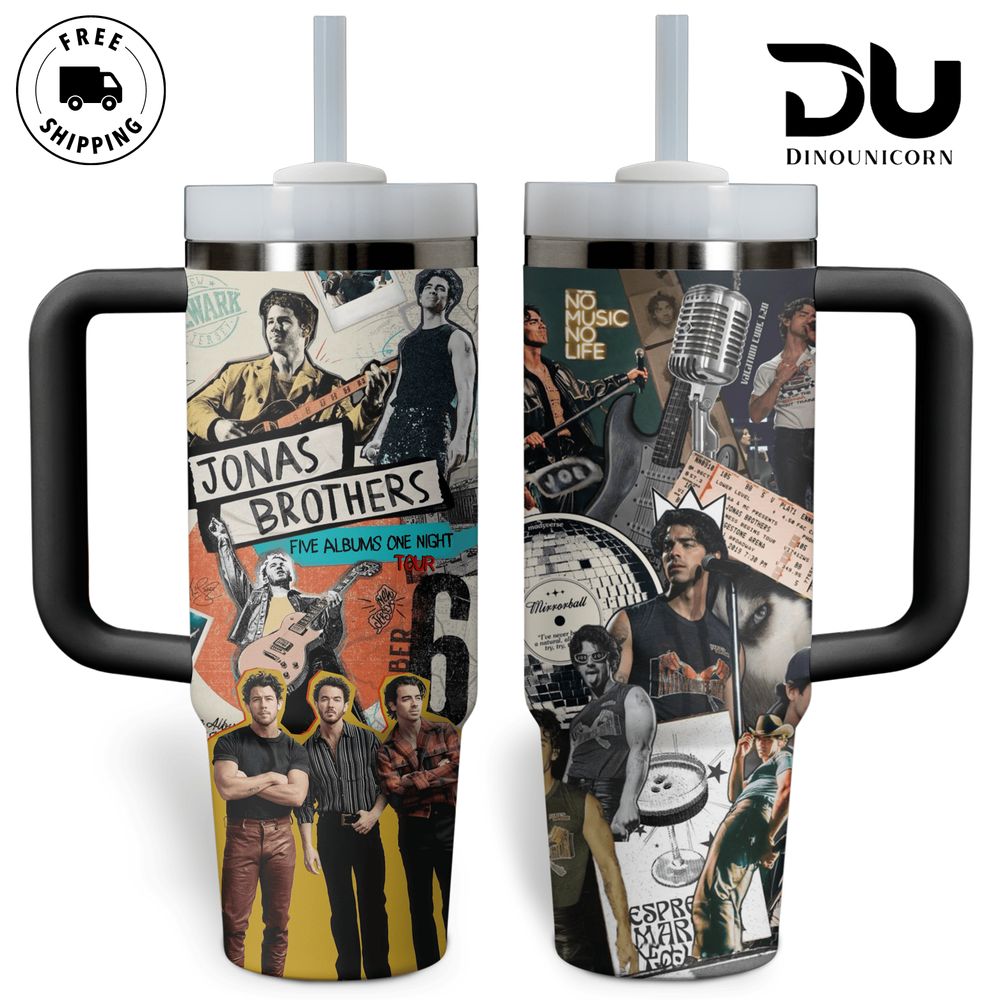 Jonas Brothers Music Custom Stanley Cup 40 oz 30 oz Tumbler With Handle