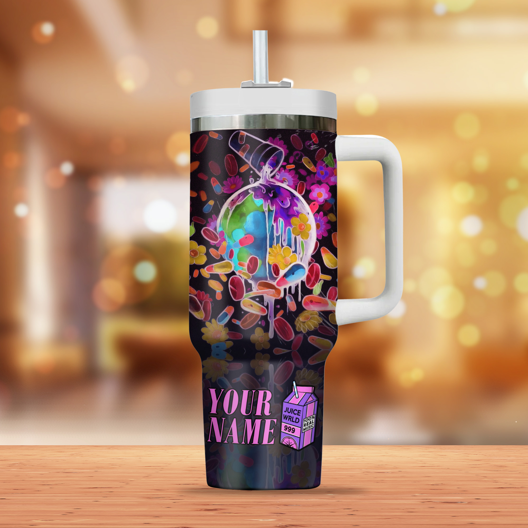 Juice WRLD Music Custom Stanley Cup 40 oz 30 oz Tumbler With Handle