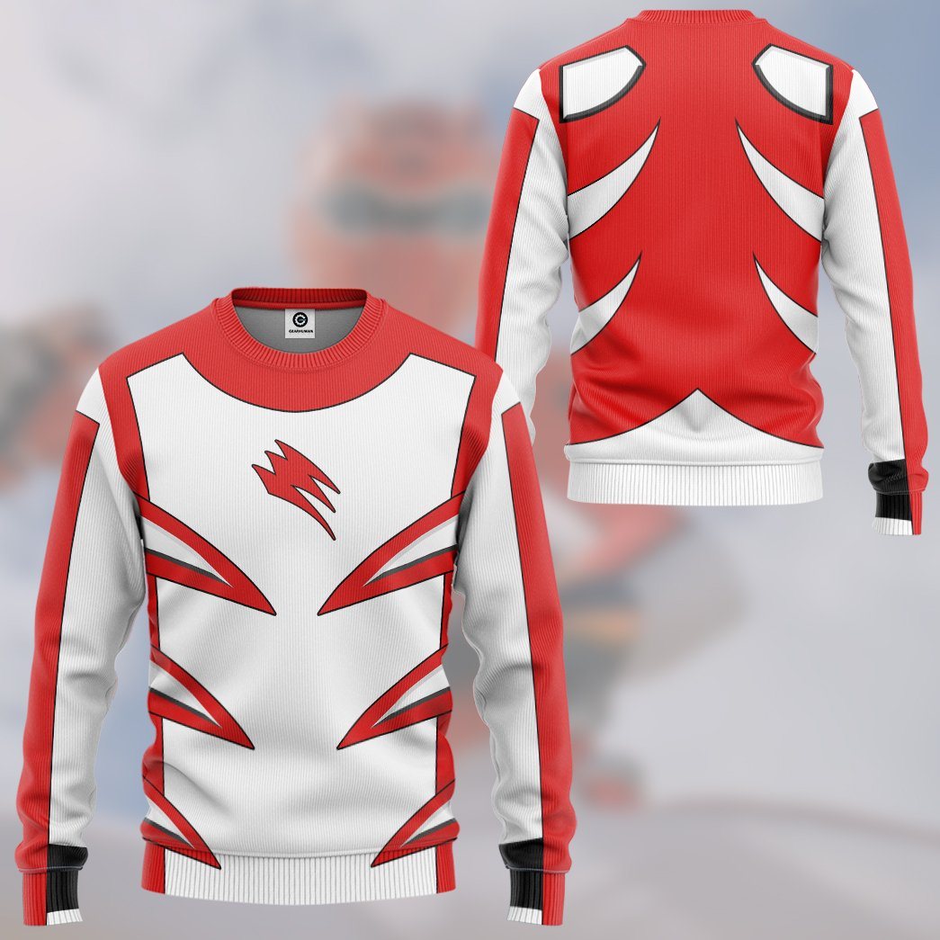 Jungle Fury Red Master Mode Power Ranger Costume Hoodie Sweatshirt T-Shirt Sweatpants Tracksuit - Stormmerch Exclusive