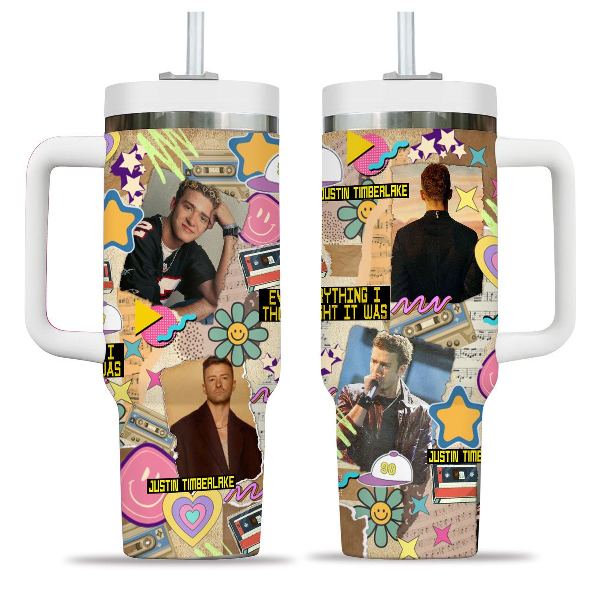 Justin Timberlake Music Custom Stanley Cup 40 oz 30 oz Tumbler With Handle