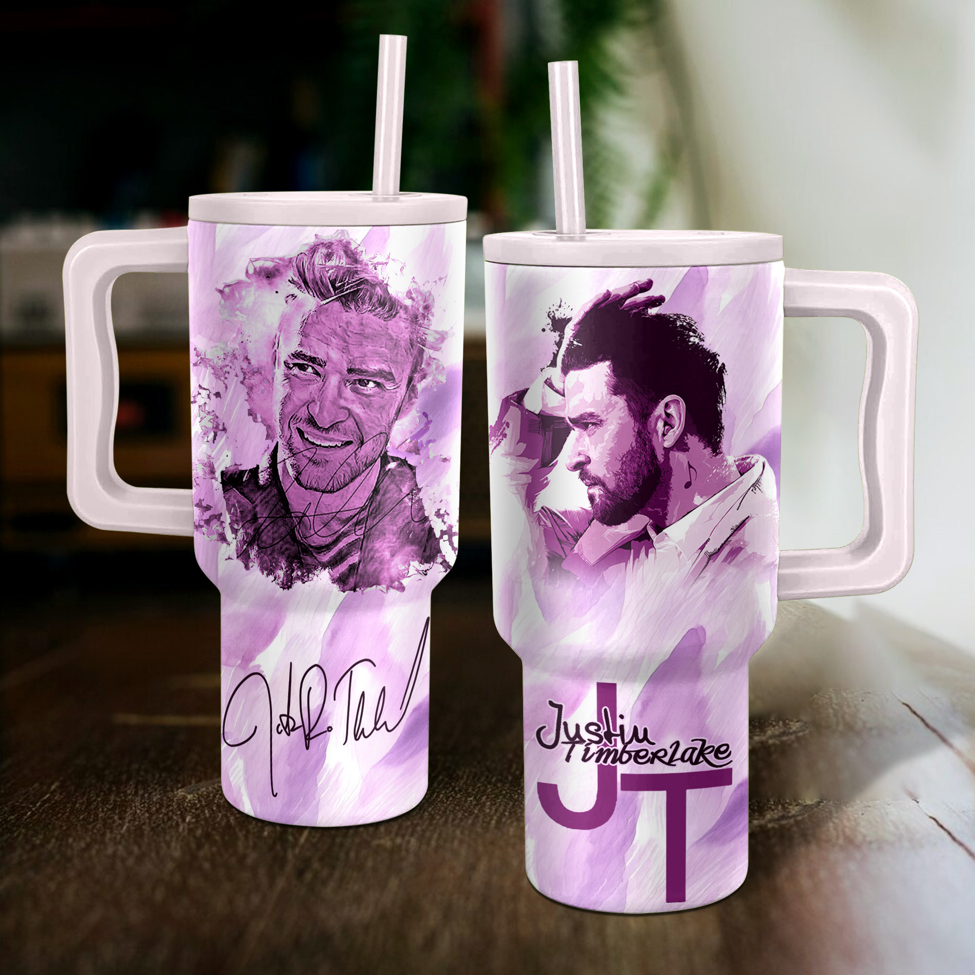 Justin Timberlake Music Custom Stanley Cup 40 oz 30 oz Tumbler With Handle