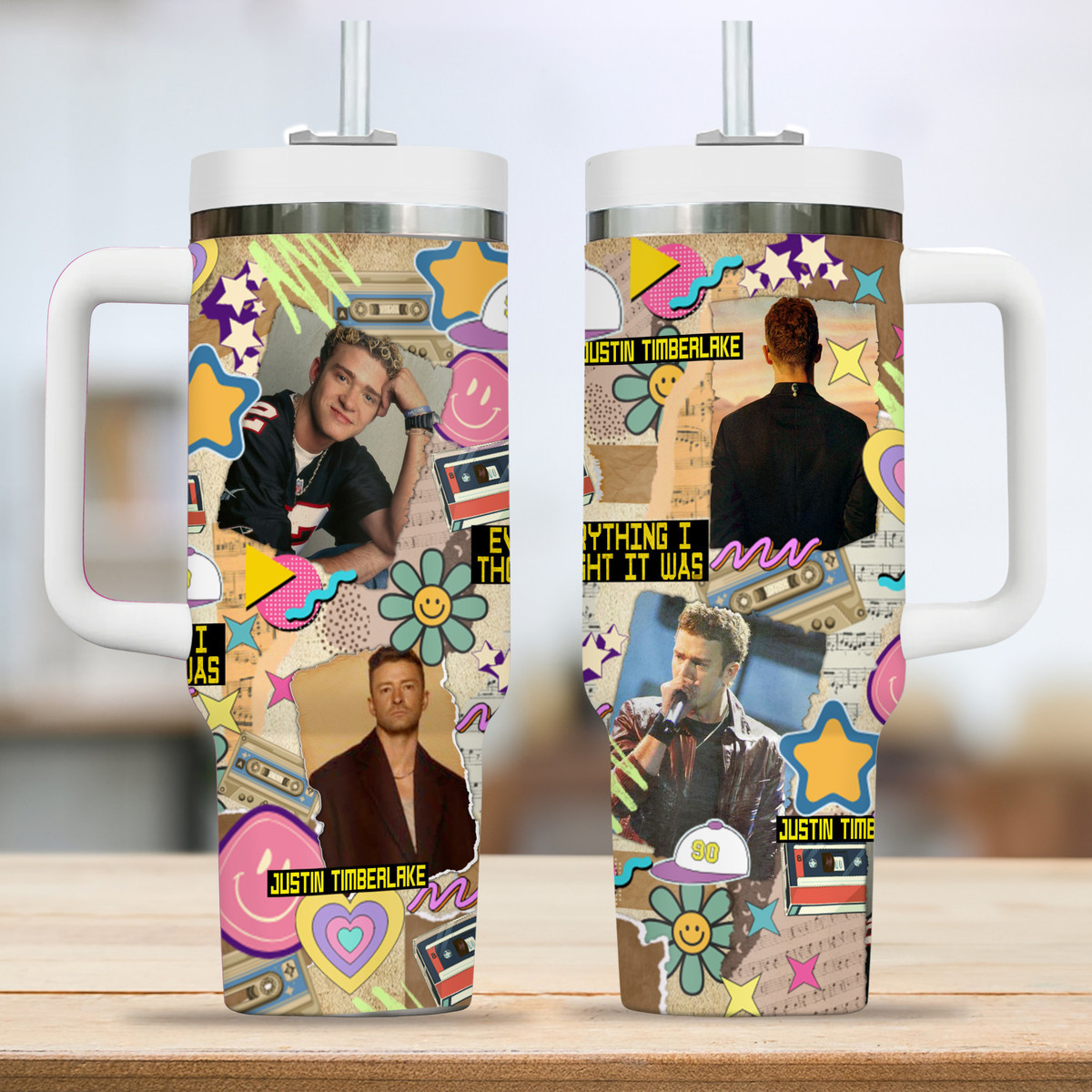 Justin Timberlake Music Custom Stanley Cup 40 oz 30 oz Tumbler With Handle