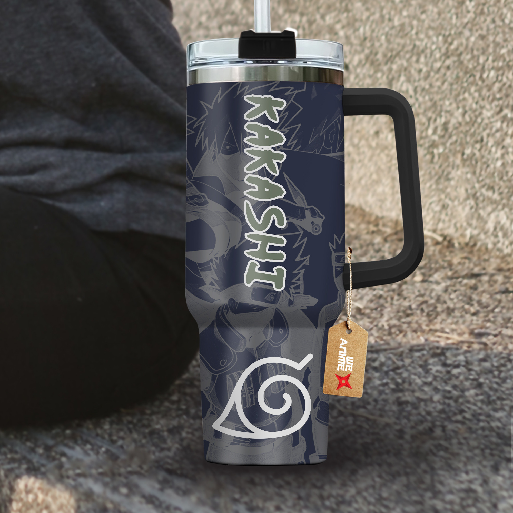 Kakashi Hatake Naruto Anime Custom Stanley Cup 40 oz 30 oz Tumbler With Handle