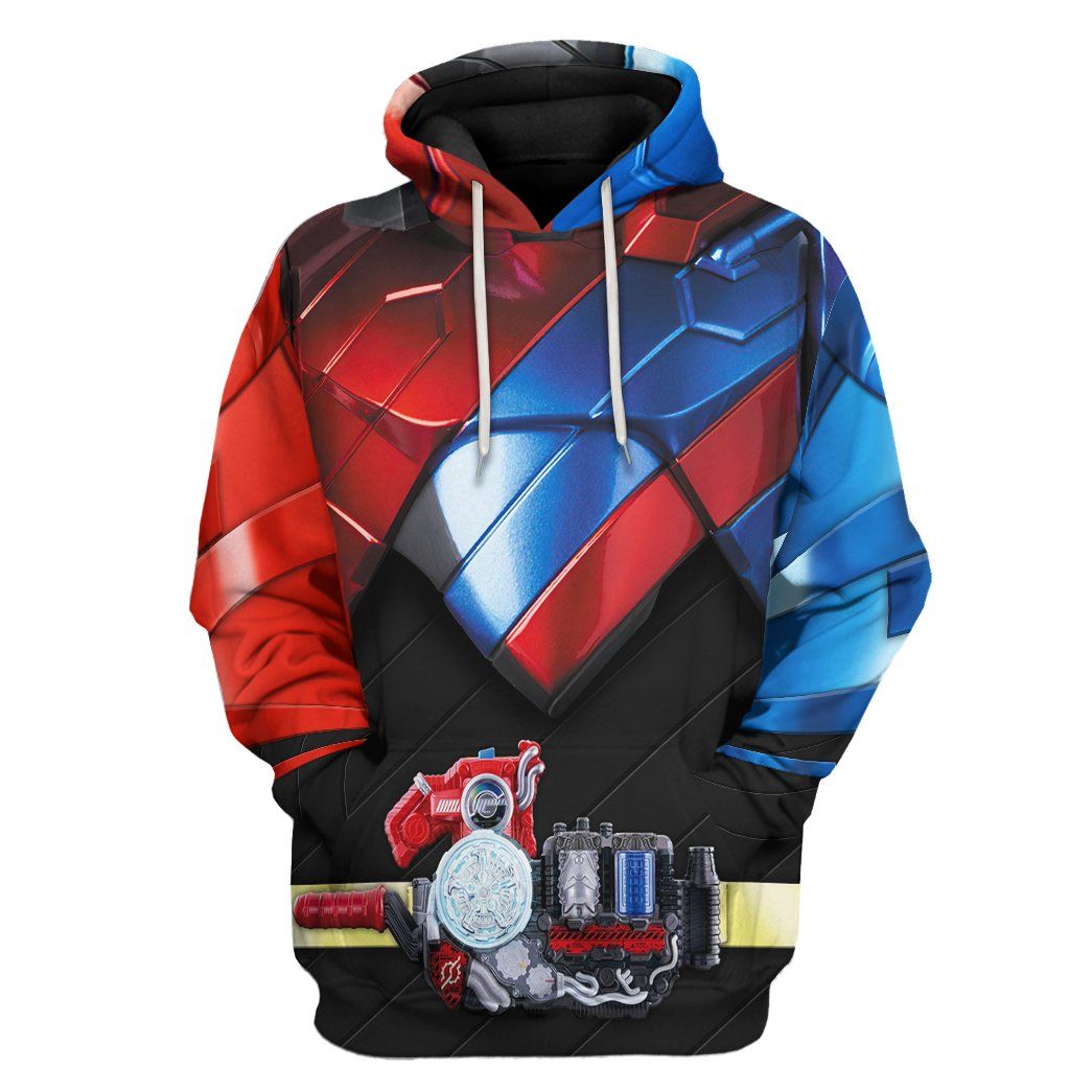 Kamen Rider Build Rabbit Tank Costume Hoodie Sweatshirt T-Shirt Sweatpants Tracksuit - Stormmerch Exclusive