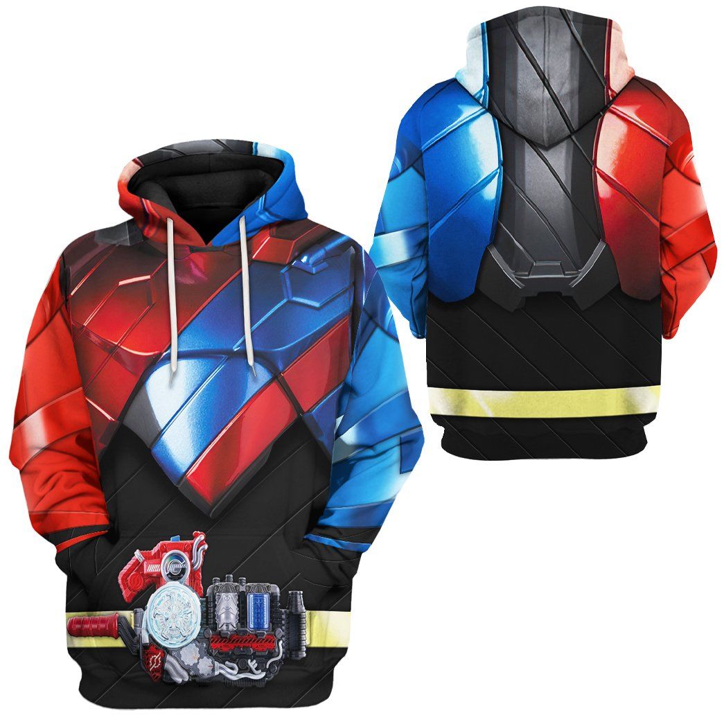 Kamen Rider Build Rabbit Tank Costume Hoodie Sweatshirt T-Shirt Sweatpants Tracksuit - Stormmerch Exclusive