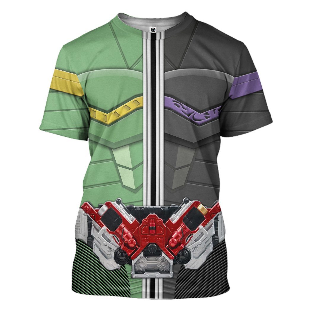 Kamen Rider W Cyclone Joker Form Costume Hoodie Sweatshirt T-Shirt Sweatpants Tracksuit - Stormmerch Exclusive