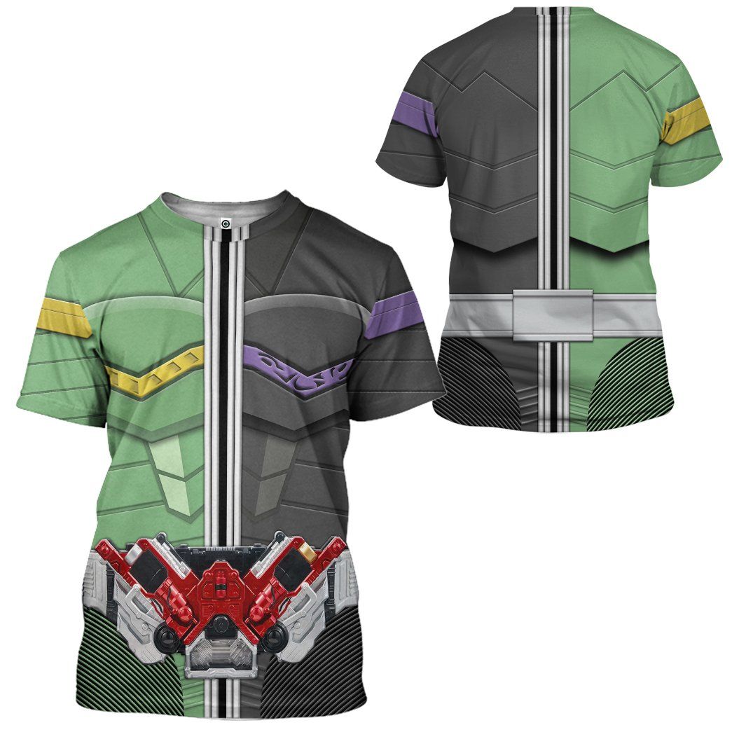Kamen Rider W Cyclone Joker Form Costume Hoodie Sweatshirt T-Shirt Sweatpants Tracksuit - Stormmerch Exclusive