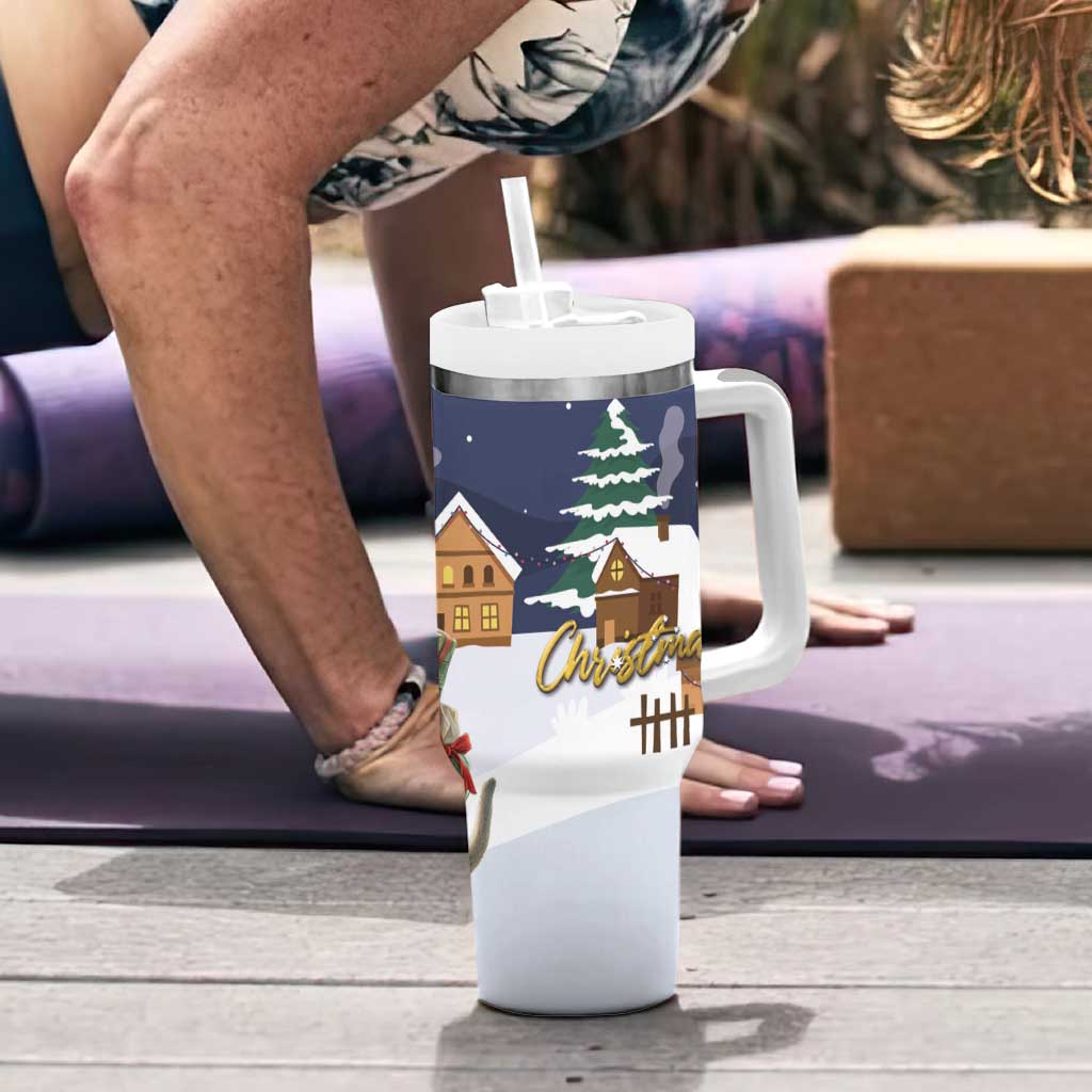 Kangaroo Australia Christmas Xmas Pattern Custom Stanley Cup 40 oz 30 oz Tumbler With Handle