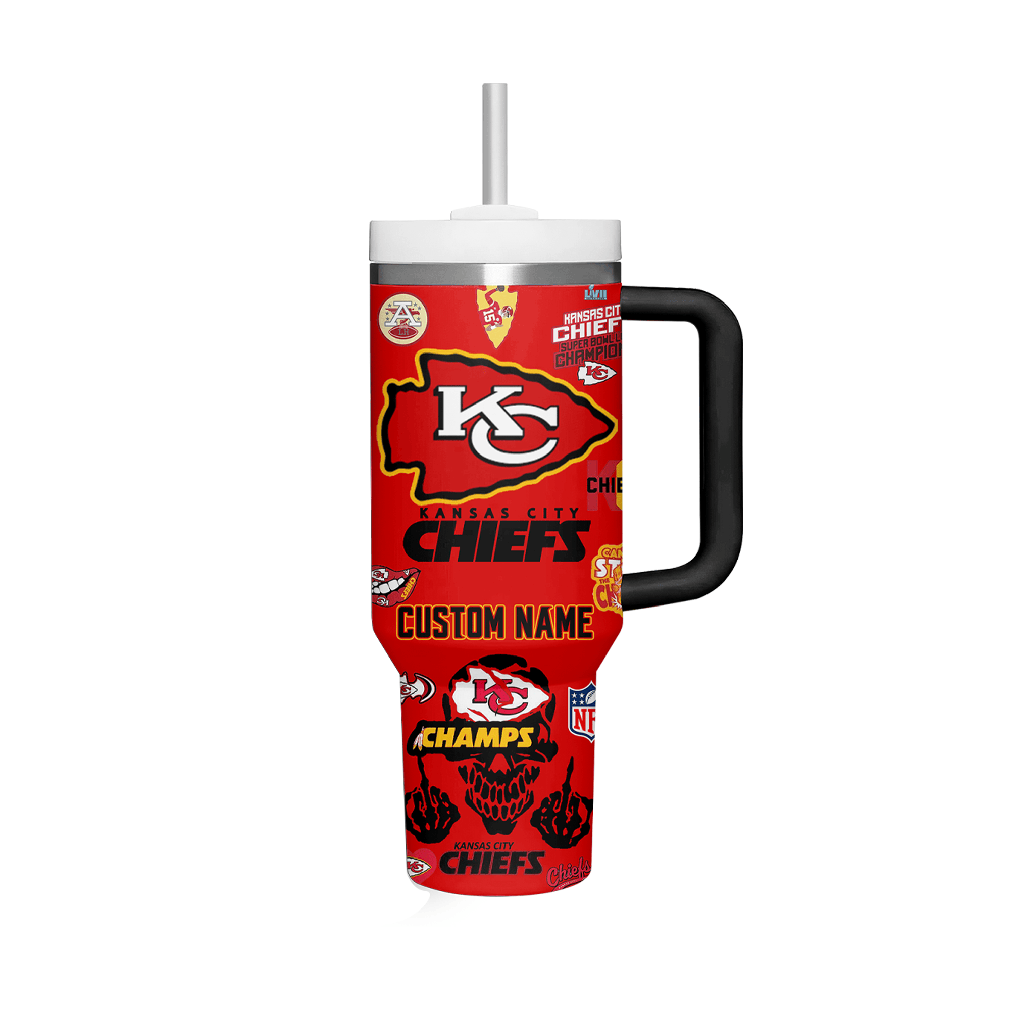 Kansas City Chiefs NFL Custom Stanley Cup 40 oz 30 oz Tumbler With Handle